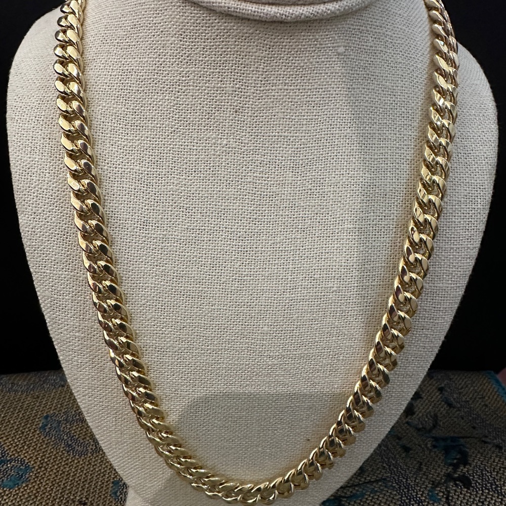 10kt gold miami cuban 9.5 mm 56.2 gms 24inches